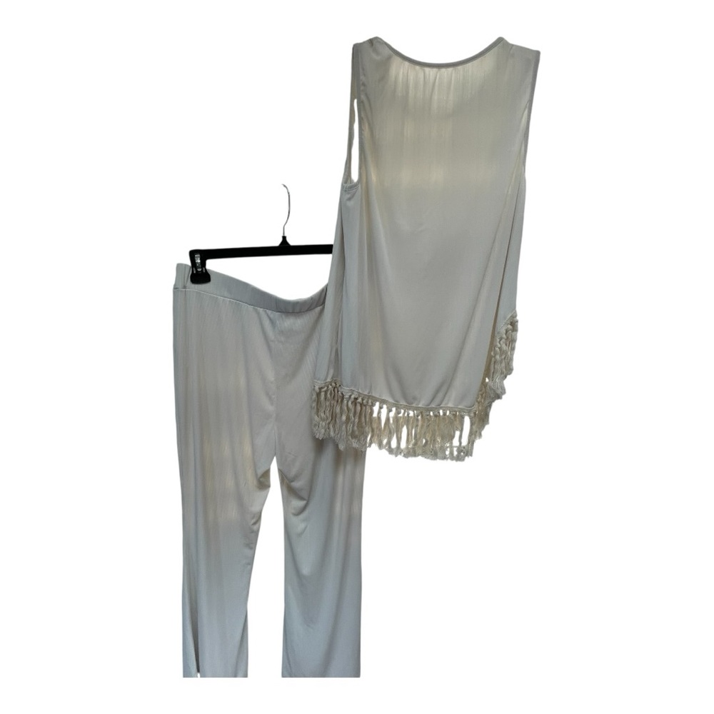 SHEIN White Fringe Detail Set - Picture 2 of 4